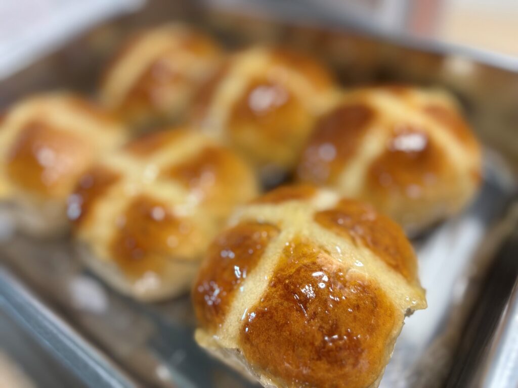 Vegan hot cross buns